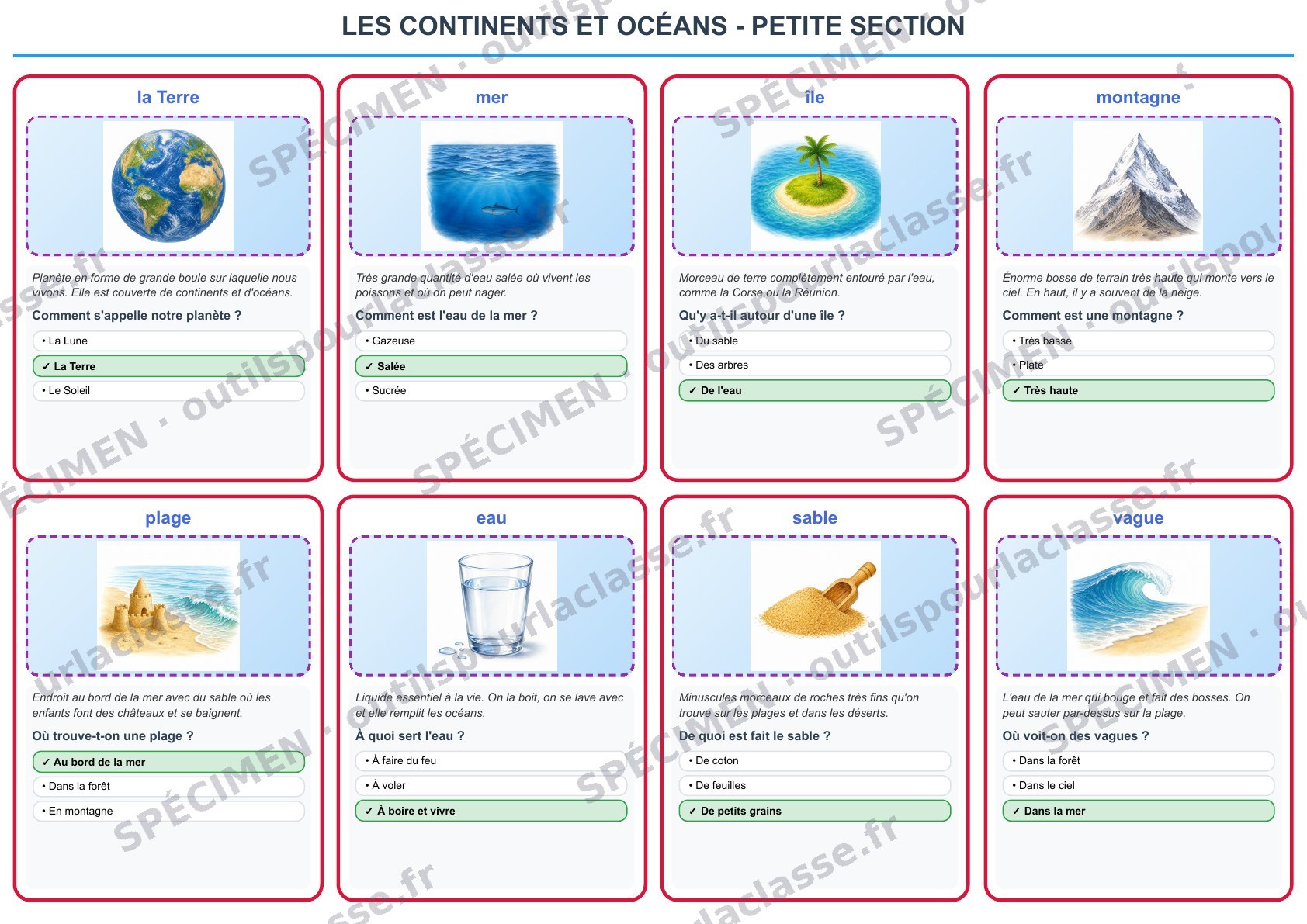 Aperçu du thème 34 : Les continents et océans