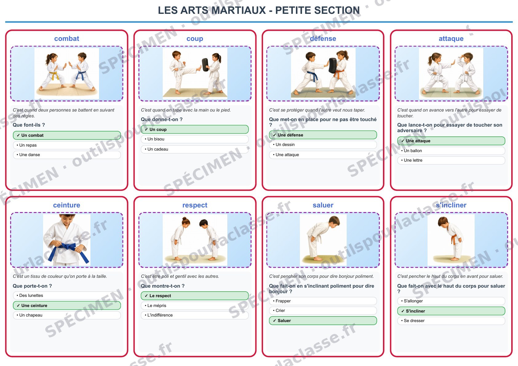 Aperçu du thème 80 : Les arts martiaux
