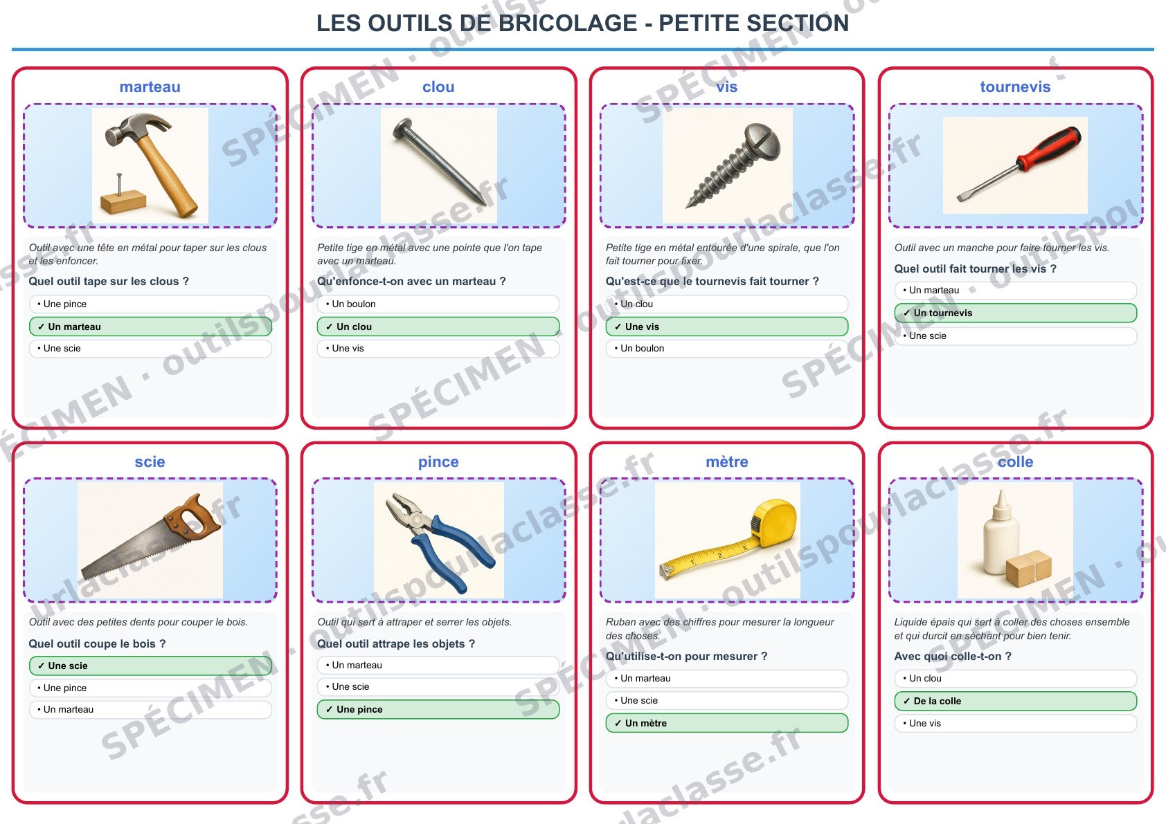 Aperçu du thème 88 : Les outils de bricolage