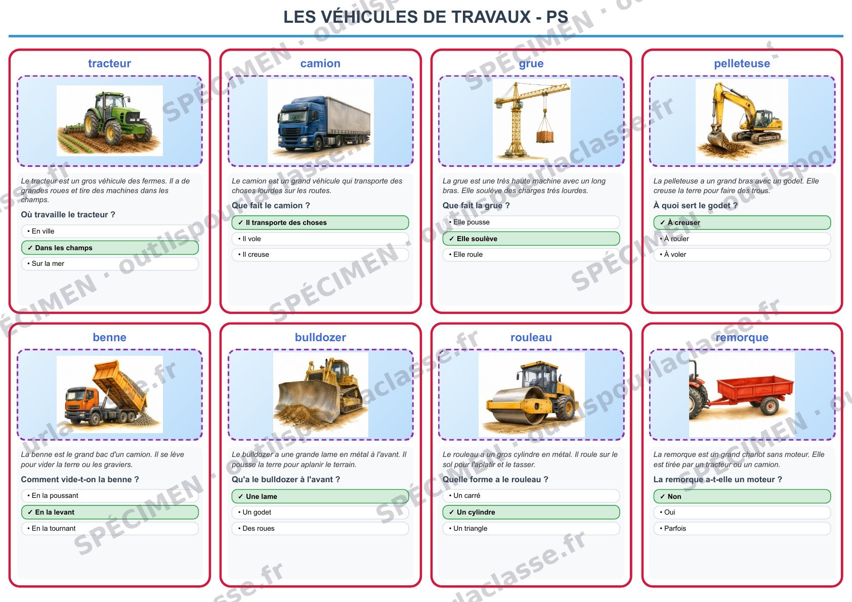 Aperçu du thème 90 : Les véhicules de travaux