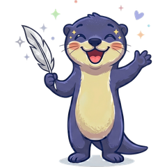 Plume la loutre, joyeuse